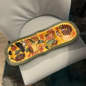 Certified International Raymond Waites 4 Section Ceramic Serving Dish Exc. Cond.